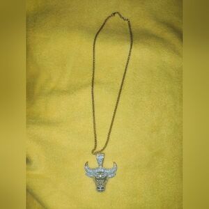 Men's bull necklace
